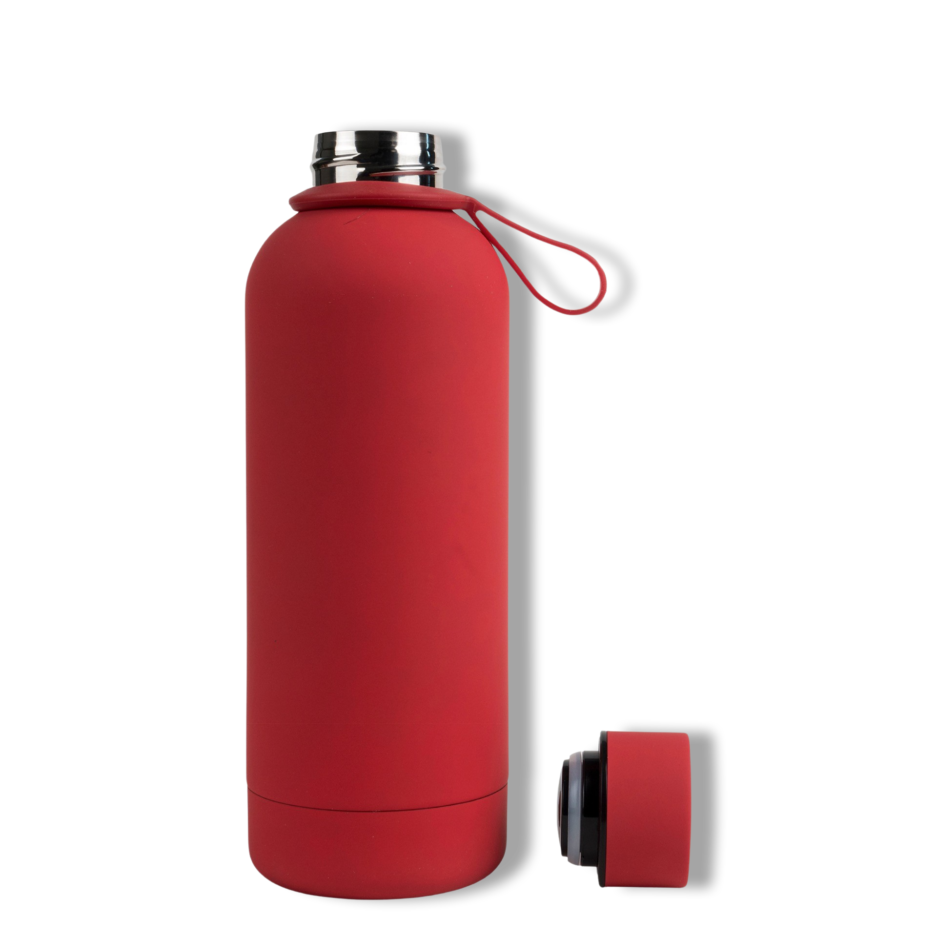 350ml Rouge Scarlet Red Colour Stainless Steel Water Bottle Tumbler Double Walled Vacuum with Matte Satin Finish comes with complimentary matching strap for easy on-the-go use. Able to personalise with name, monogram, image, logo or outline drawing.