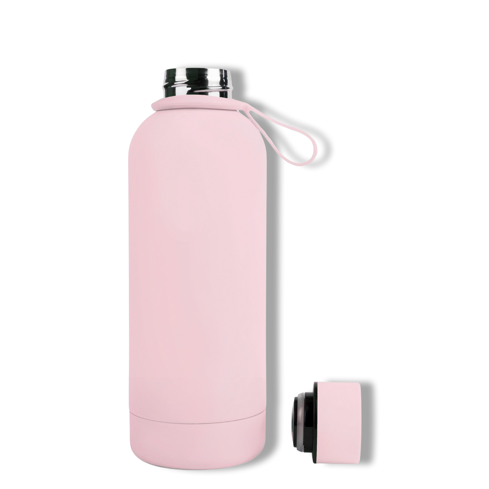350ml Ballet Blush Baby Pink Colour Stainless Steel Water Bottle Tumbler Double Walled Vacuum with Matte Satin Finish comes with complimentary matching strap for easy on-the-go use. Able to personalise with name, monogram, image, logo or outline drawing.