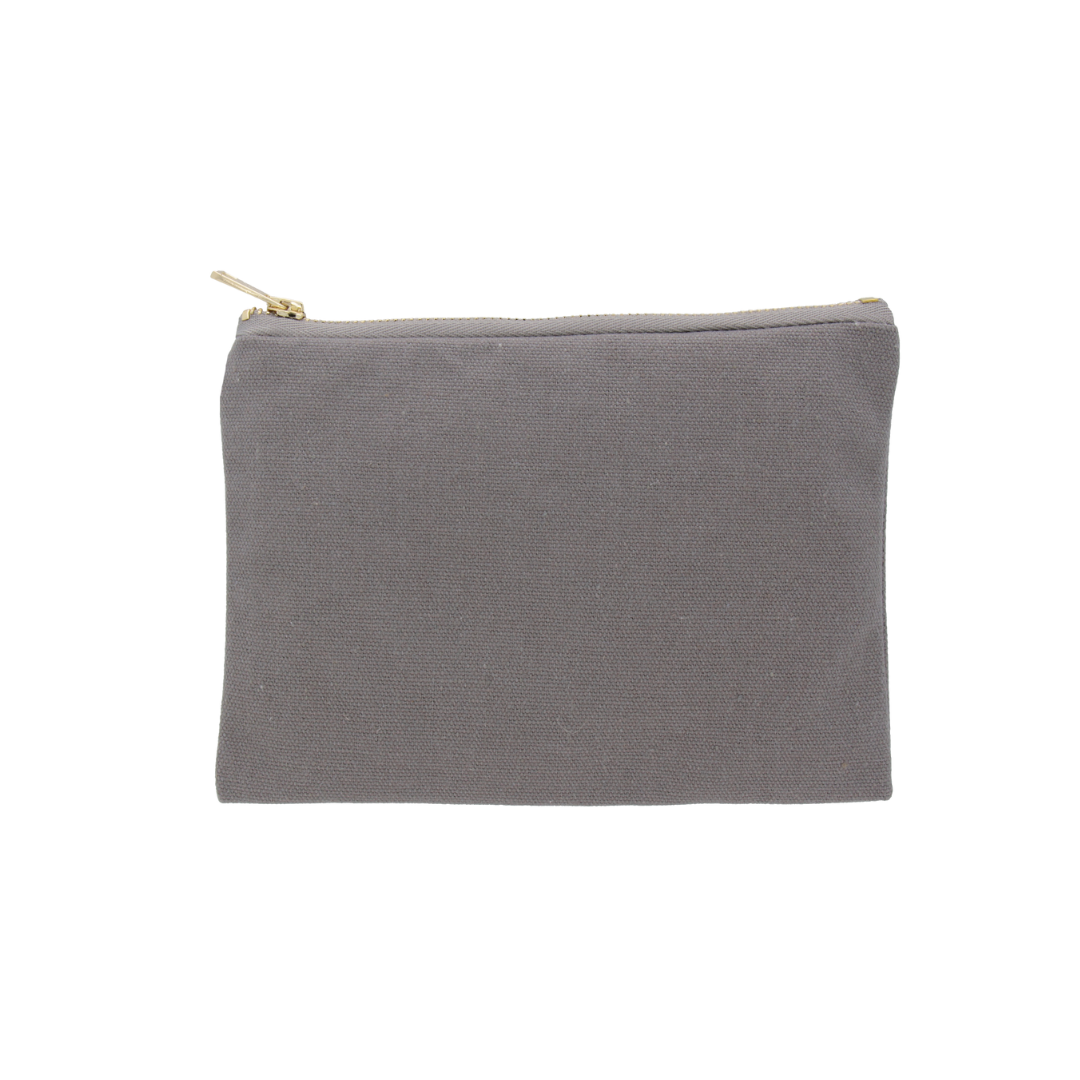 Personalised Custom Cotton Canvas Zipper Pouch