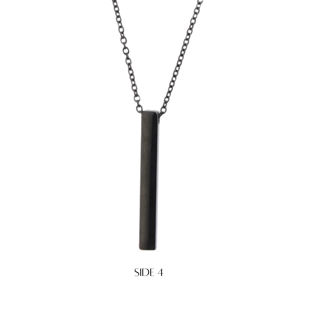 Personalised Custom Laser Engraved Bar Necklace