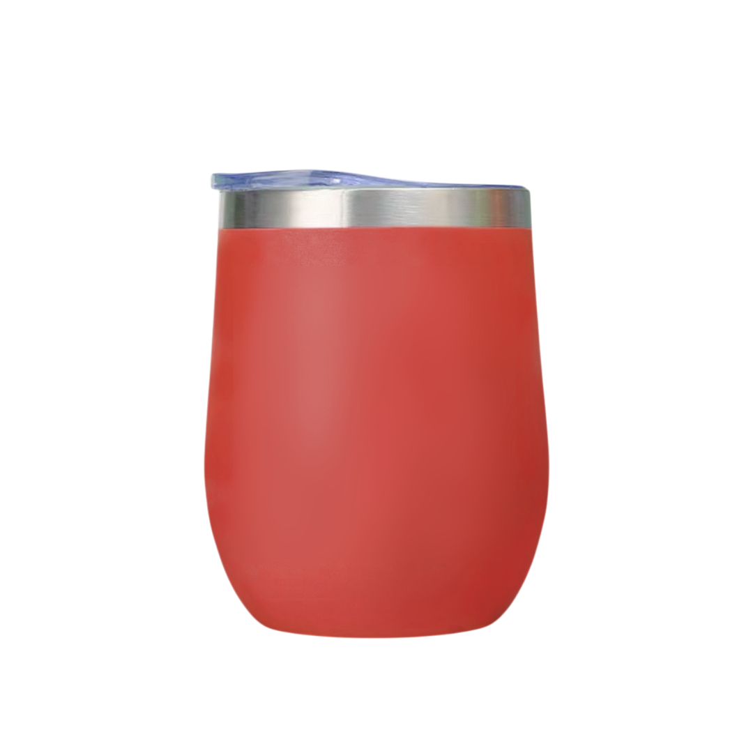 12oz Personalised Stainless Steel Insulated Egg Shaped Wine Tumbler Cup