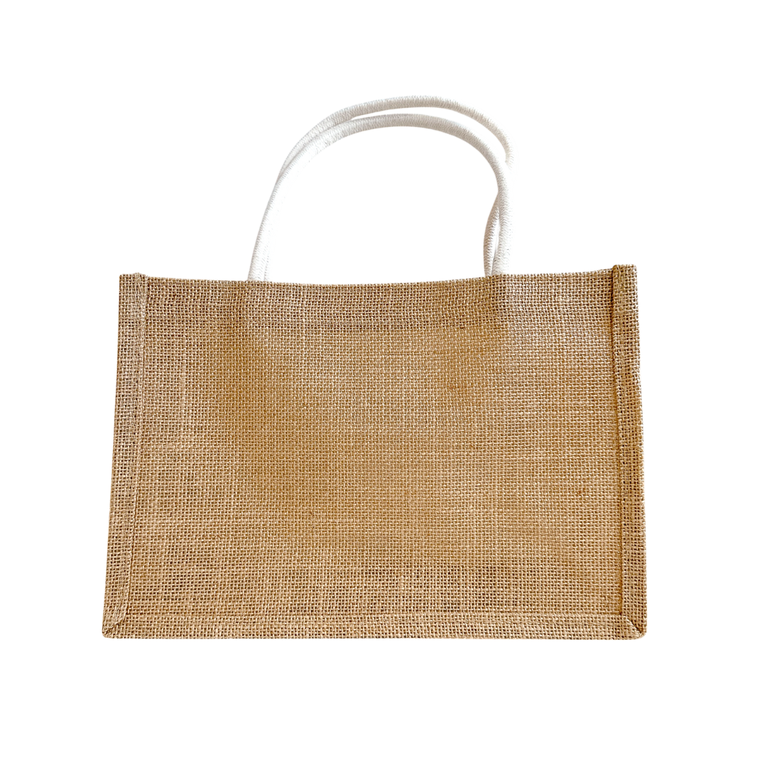 Personalised Custom Burlap Jute Tote Bag