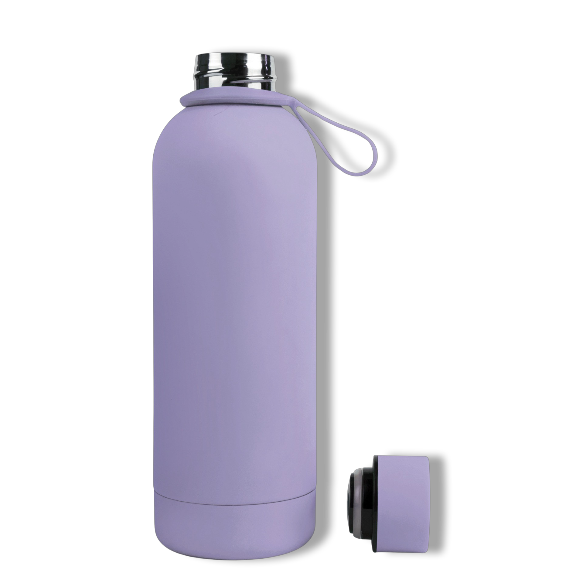 500ml Taro Iris Purple Colour Stainless Steel Insulated Water Bottle Tumbler Double Walled Vacuum with Matte Satin Finish comes with complimentary matching strap for easy on-the-go use. Personalise with name, monogram, image, logo or outline drawing.