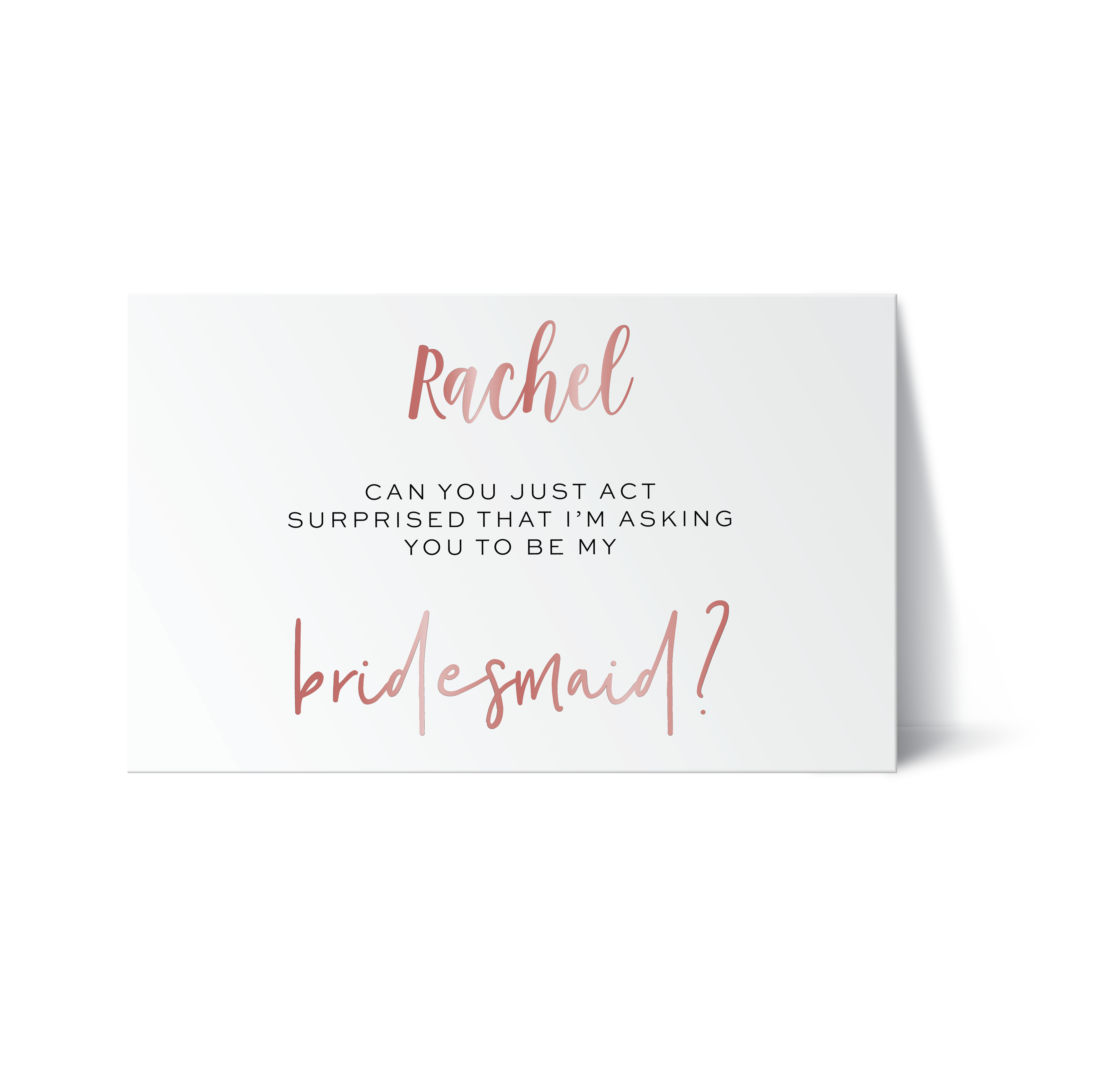 Personalised Act Surprised Bridal Party Bridesmaid Proposal Card
