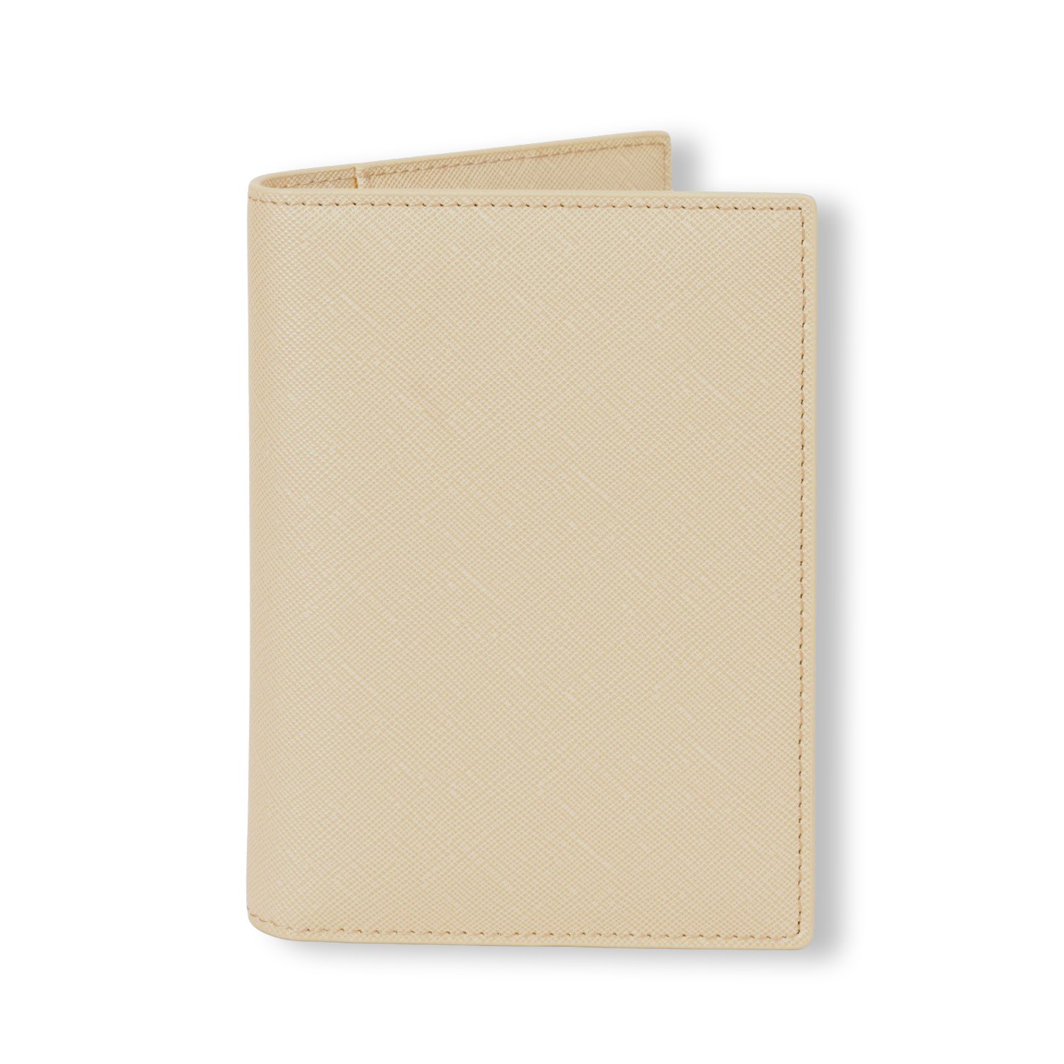 Personalised Custom Beige Nude Sand Pebbled Saffiano Leather Passport Cover