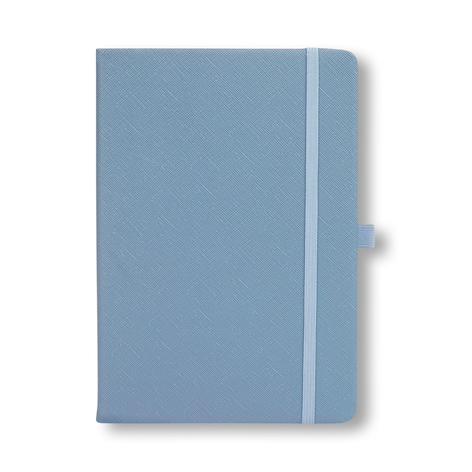 Blue Winter Pebbled Saffiano Leather Notebook Personalised