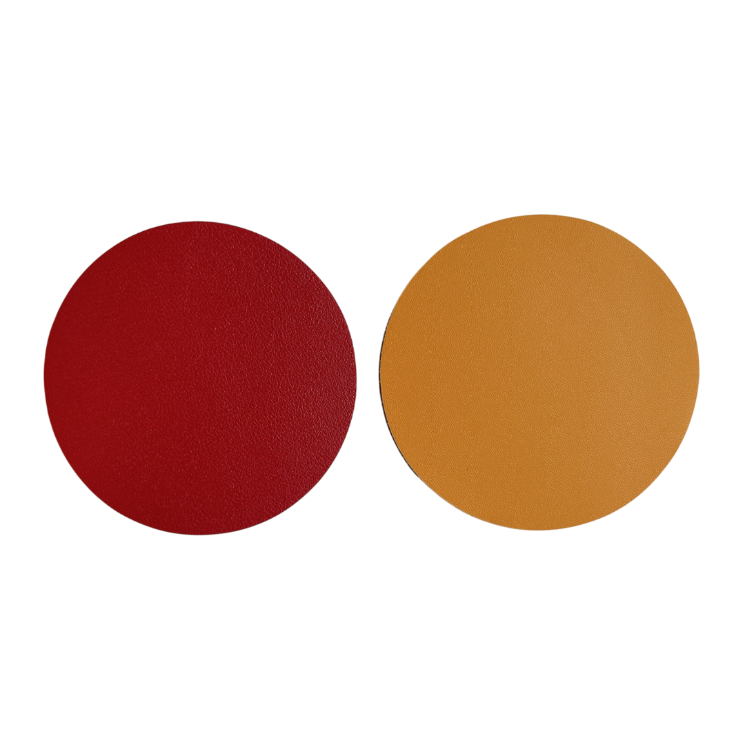 Reversible Dual Side Soft Leather Coaster