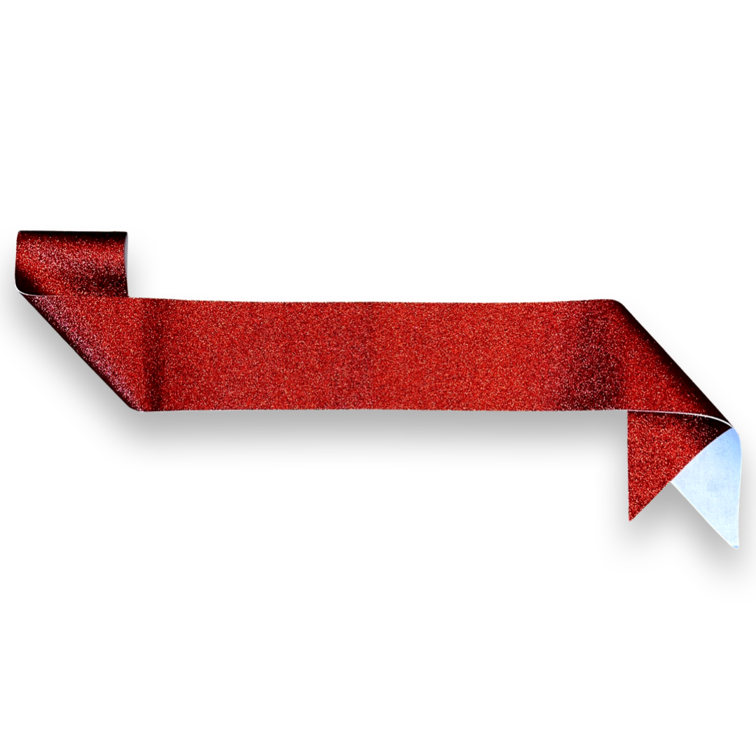 Glitter Red Party Sash Personalised Custom Text Corporate D&D Bachelorette Birthday Pageant