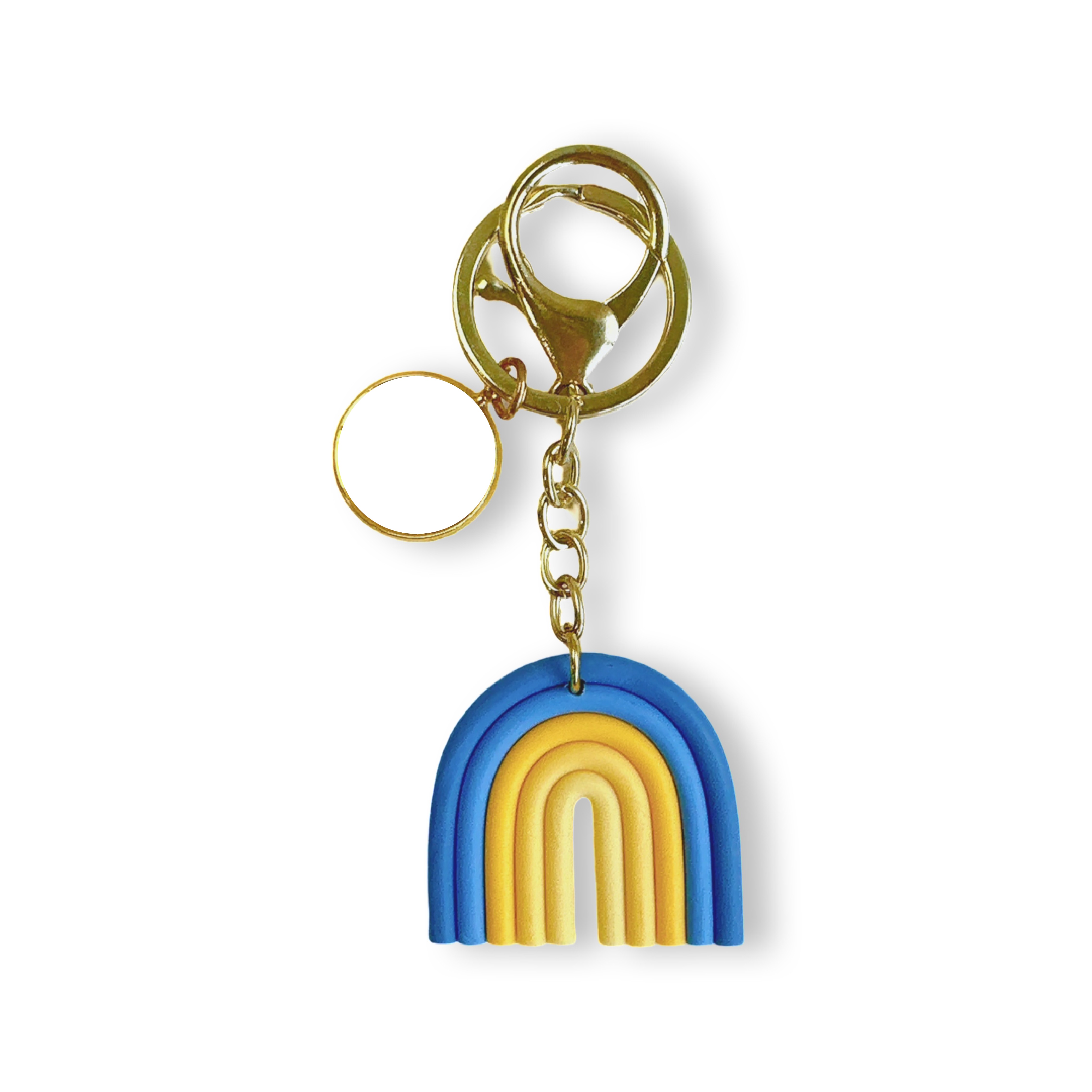 Honey Raindrops Rainbow Silicone Keychain with Personalised Charm