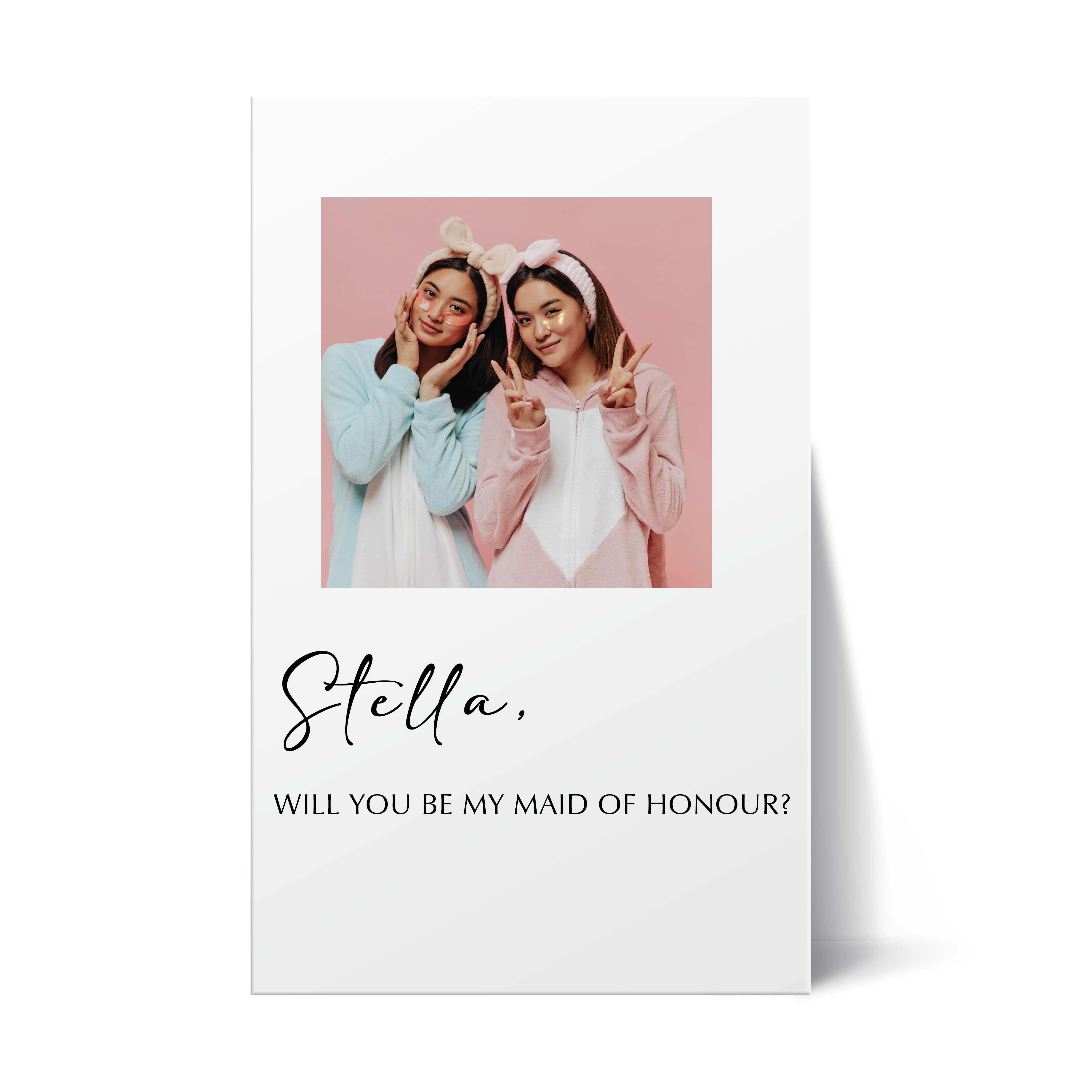 Personalised Custom Upload Your Own Photo Bridal Party Bridesmaid Proposal Card
