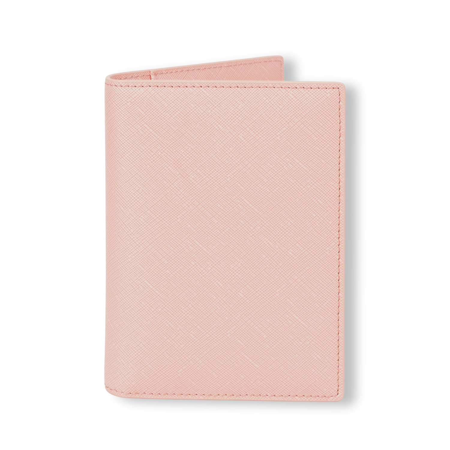 Personalised Custom Blush Pink Pebbled Saffiano Leather Passport Cover