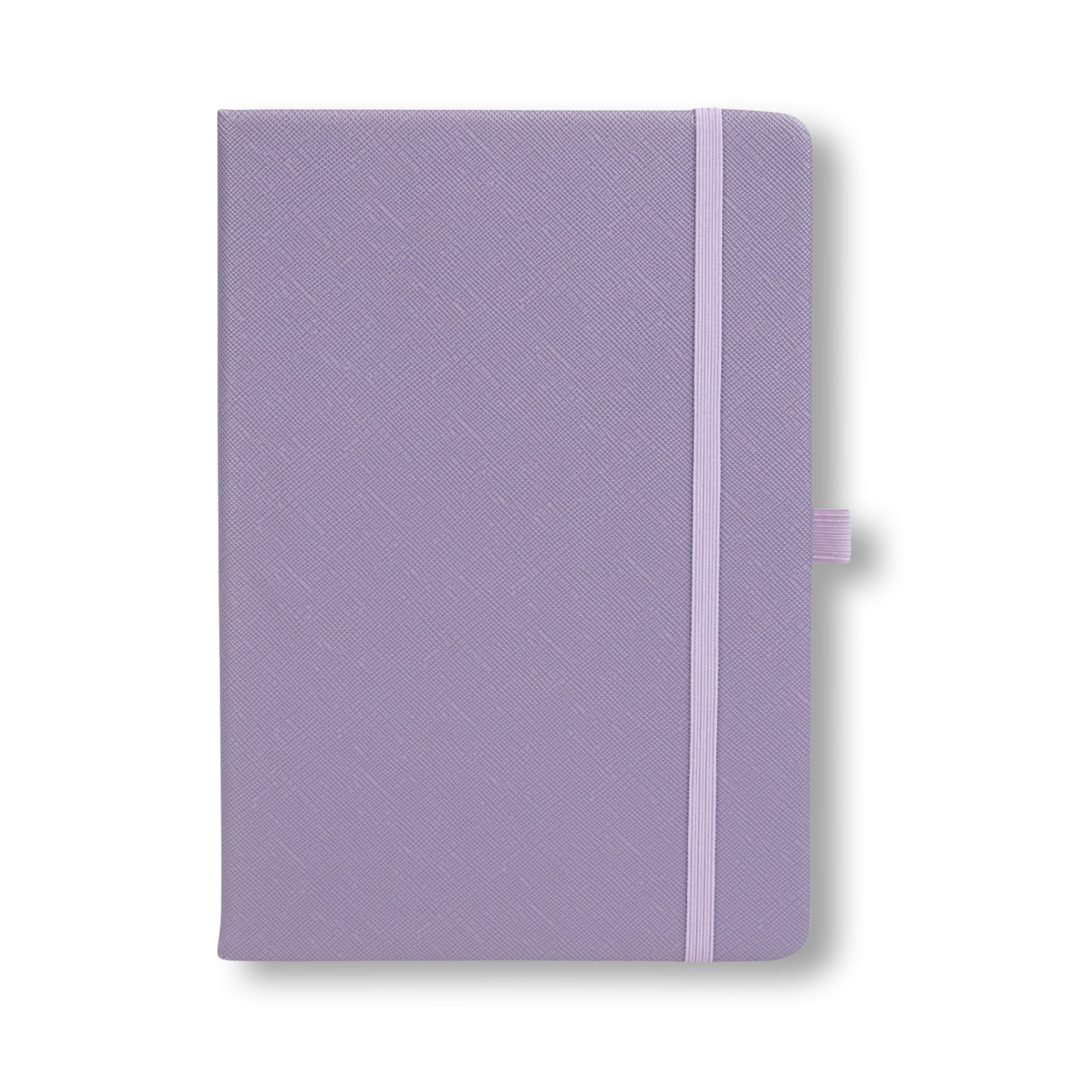 Purple Lavender Pebbled Saffiano Leather Notebook Personalised