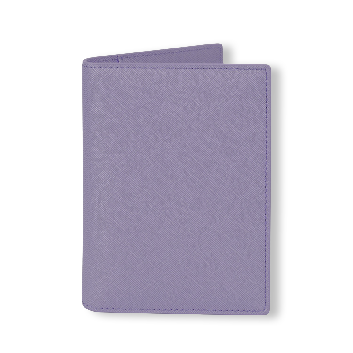Personalised Custom Lavender Purple Pebbled Saffiano Leather Passport Cover