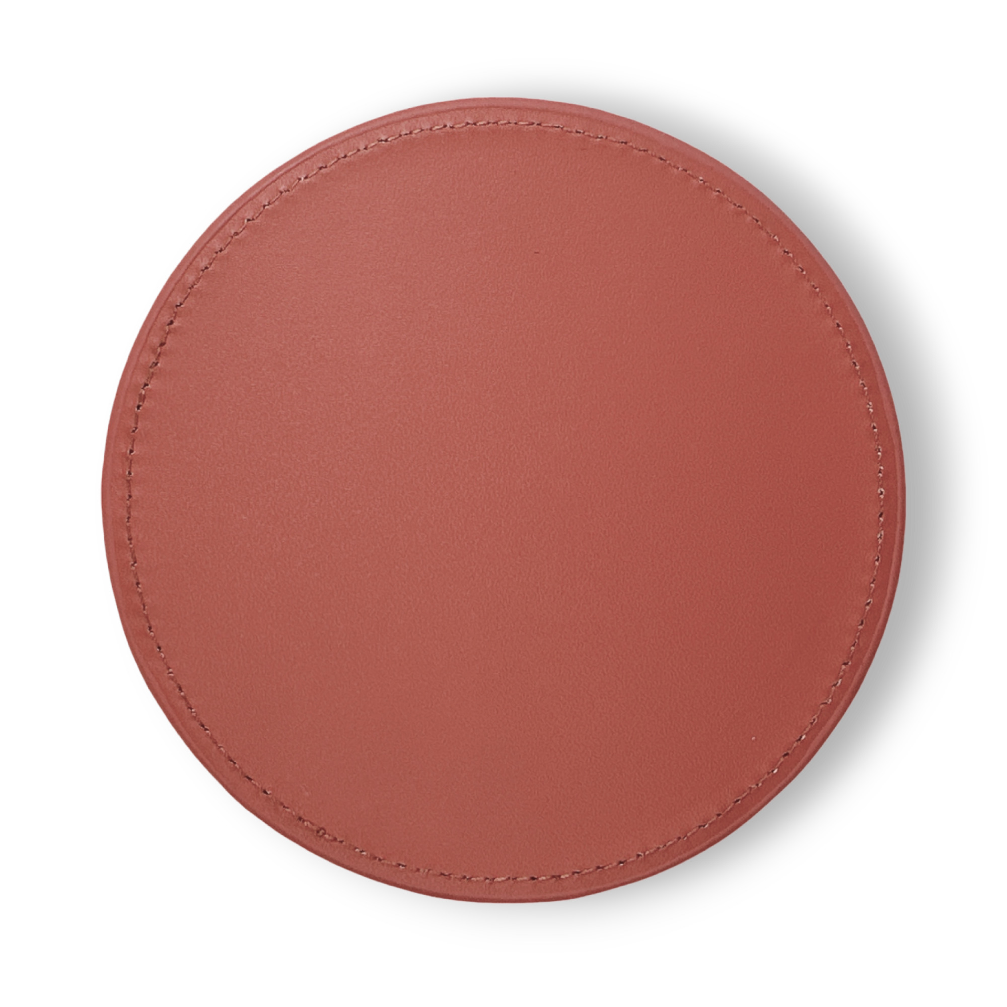 Rose Red Smooth Leather Coaster Placemat Personalised Name Text Logo