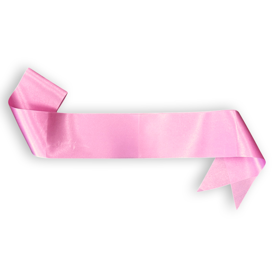 Satin Barbie Pink Party Sash Personalised Custom Text Corporate D&D Bachelorette Birthday Pageant
