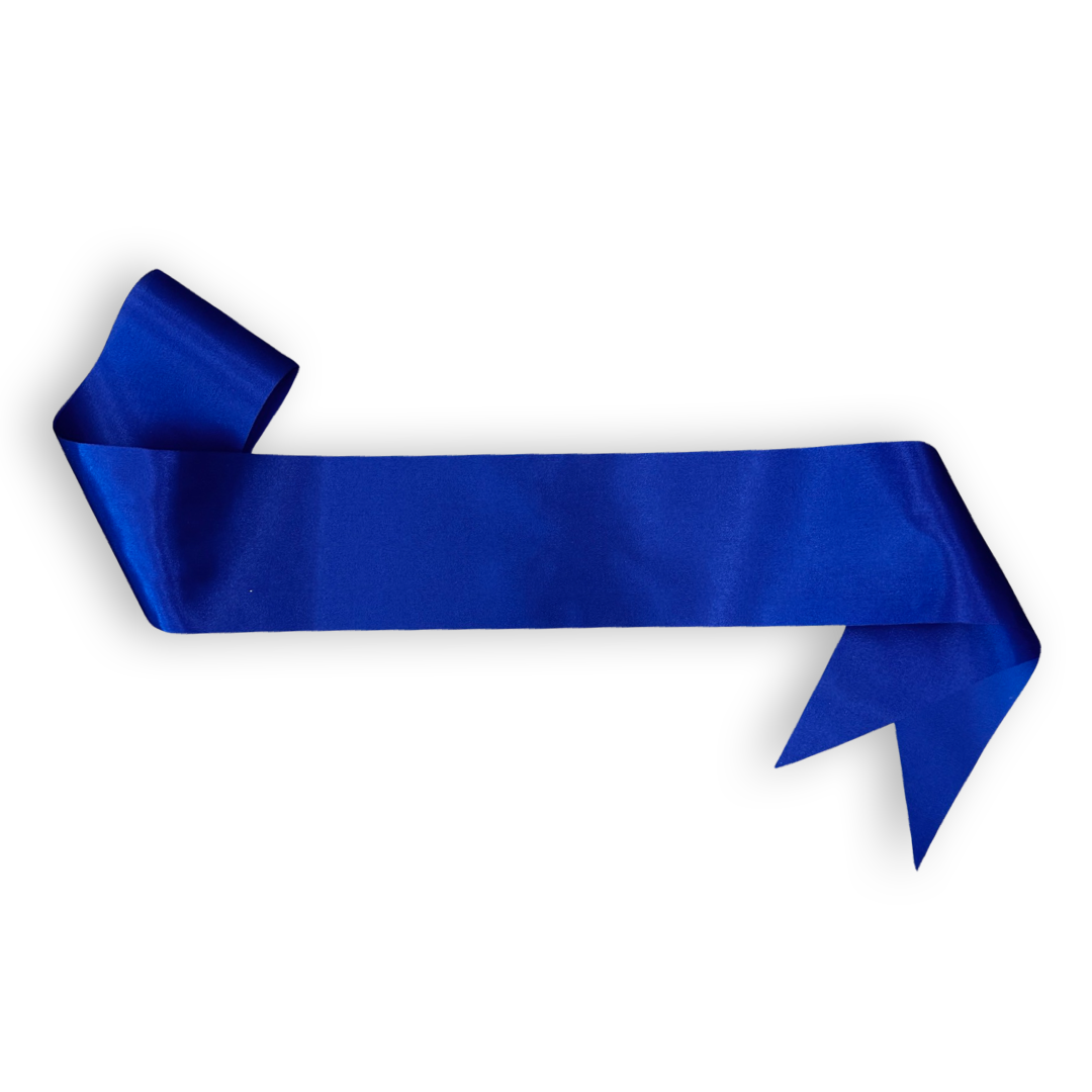 Satin Navy Blue Party Sash Personalised Custom Text Corporate D&D Bachelorette Birthday Pageant