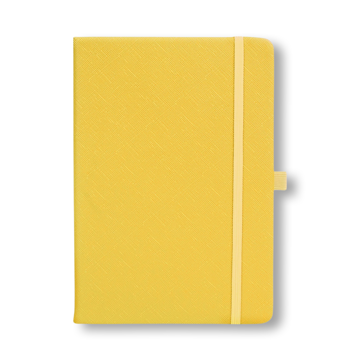 Yellow Citrine Pebbled Saffiano Leather Notebook Personalised