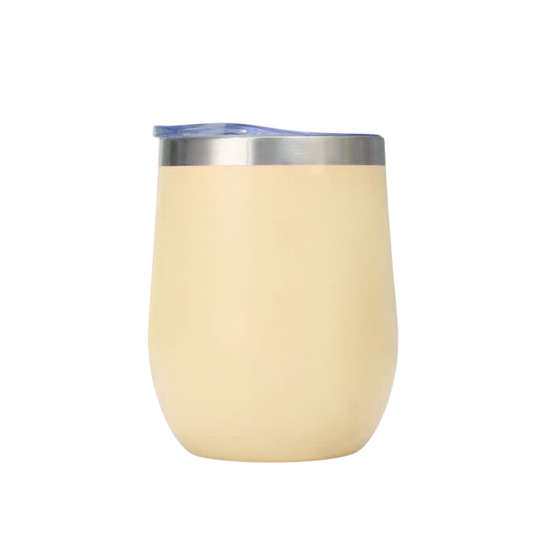 12oz Personalised Stainless Steel Insulated Egg Shaped Wine Tumbler Cup