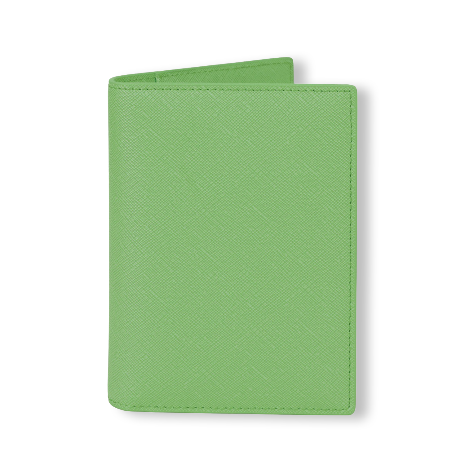 Personalised Custom Sage Green Pebbled Saffiano Leather Passport Cover