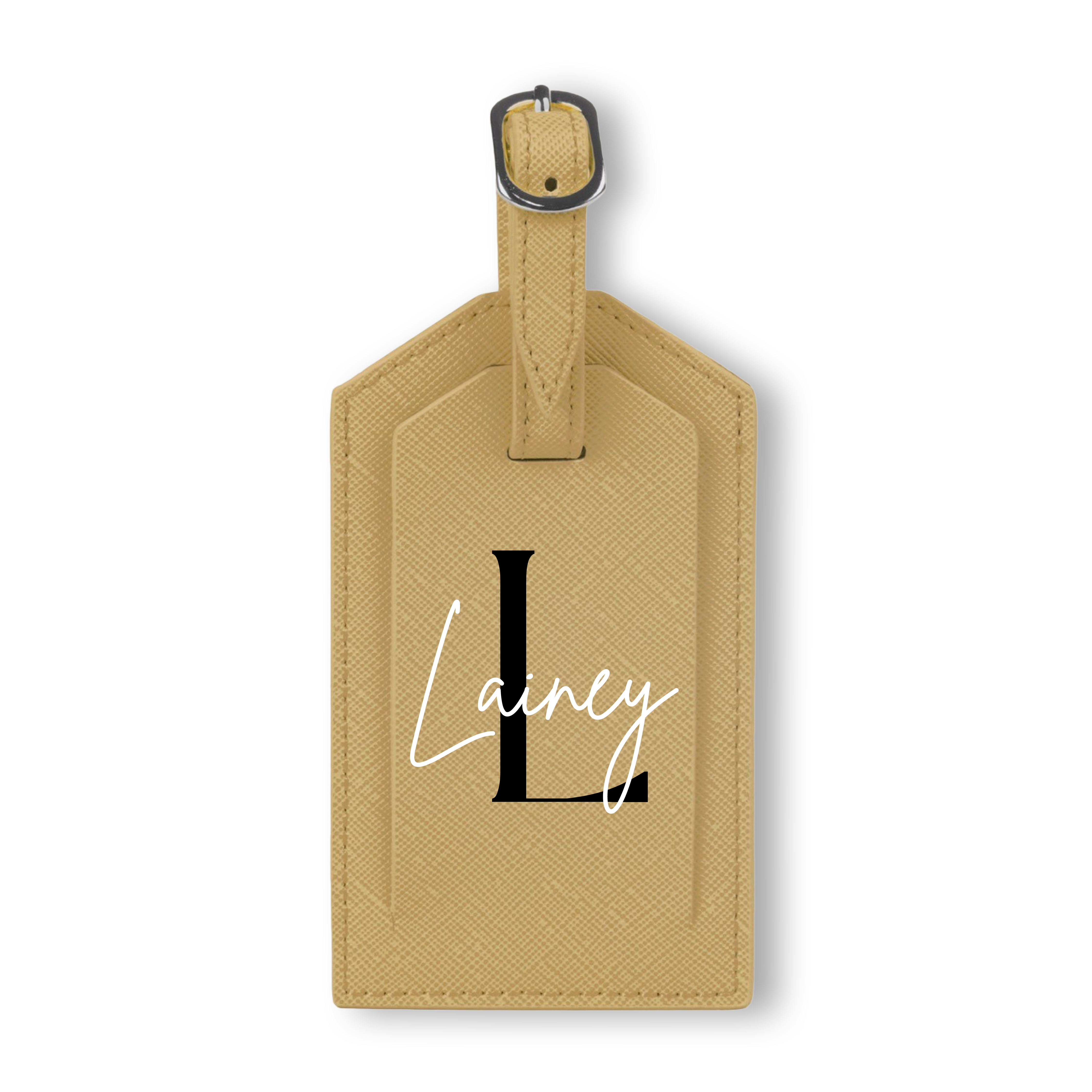 Personalised Custom Saffiano Leather Luggage Tag
