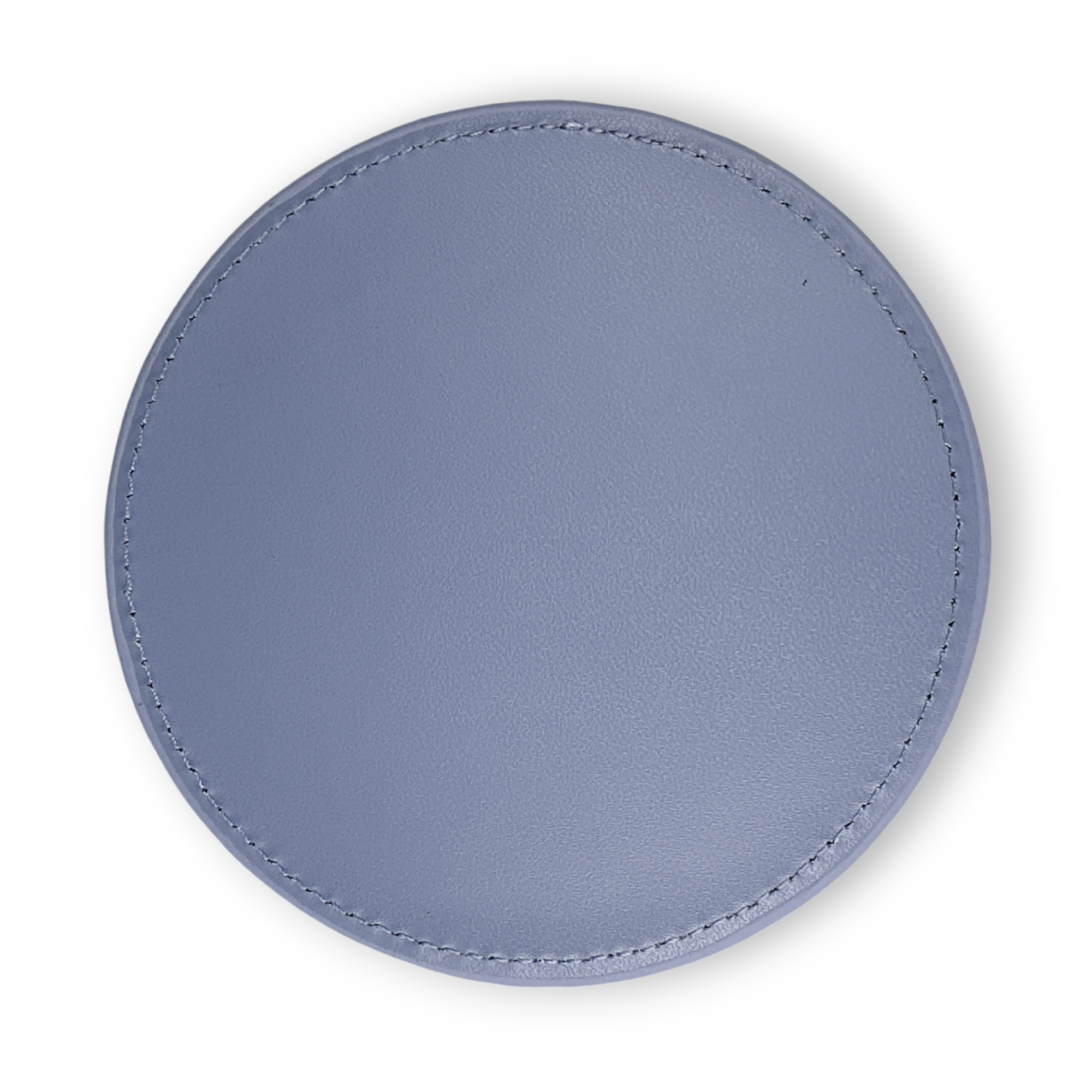 Moonflower Blue Smooth Leather Coaster Placemat Personalised Name Text Logo