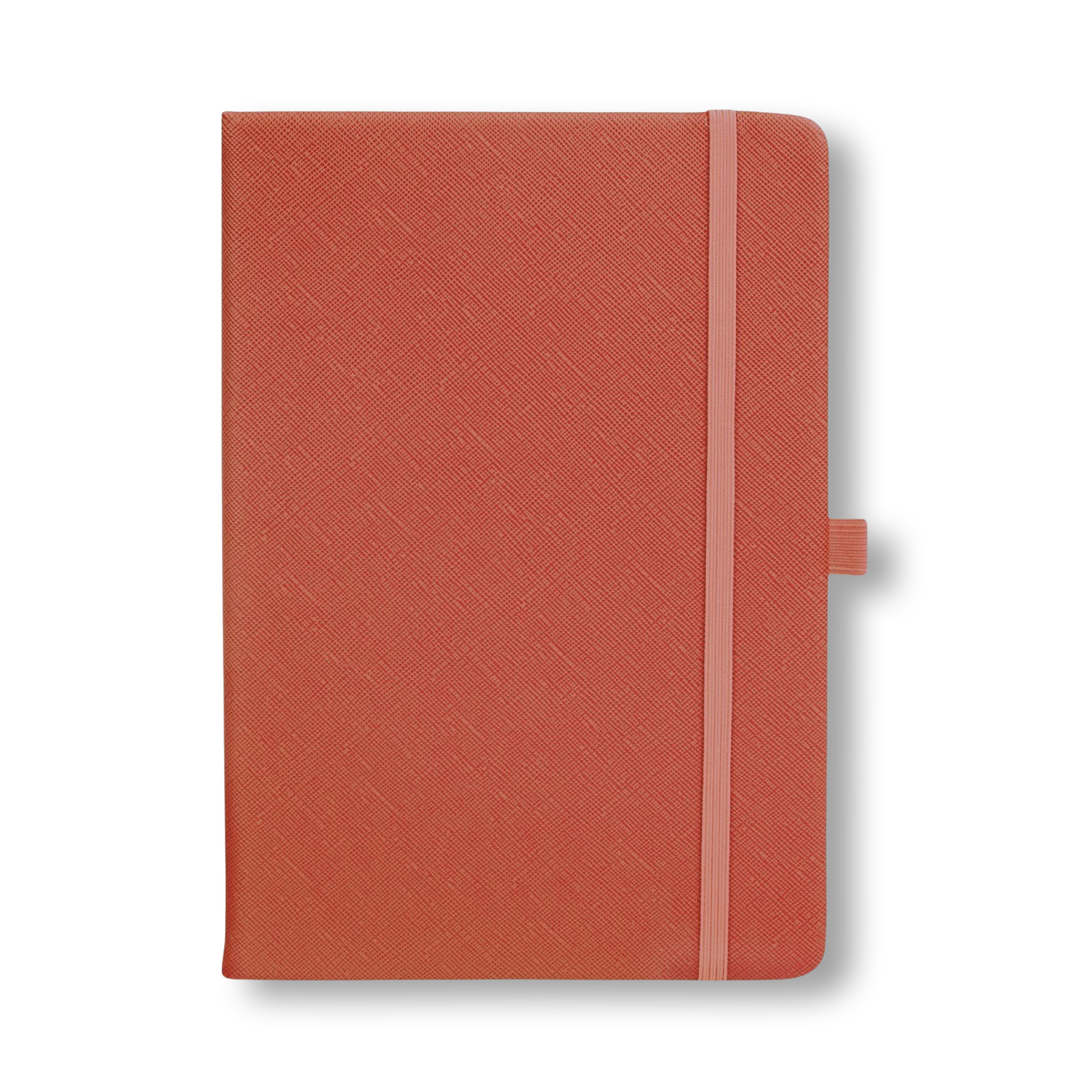 Red Rose Pebbled Saffiano Leather Notebook Personalised
