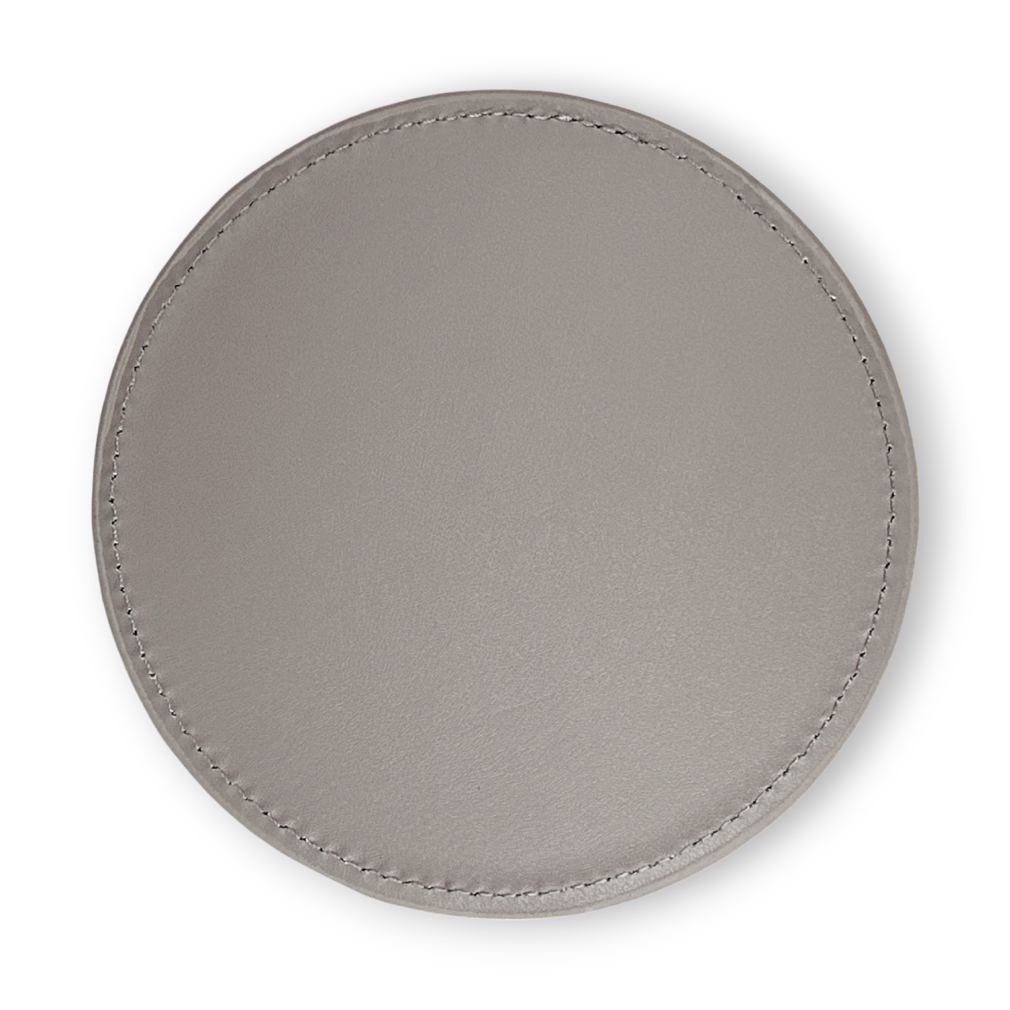 Slate Grey Smooth Leather Coaster Placemat Personalised Name Text Logo